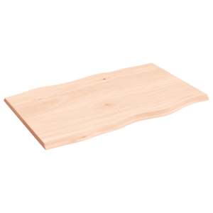 Stolní deska 80 x 50 x 2 cm neošetřený masivní dub živá hrana - obrázek 4
