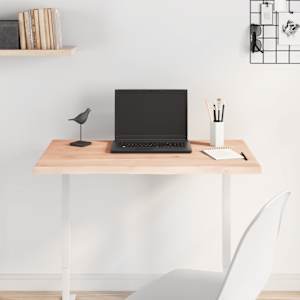 vidaXL Tafelblad natuurlijke rand 80x50x2 cm massief eikenhout