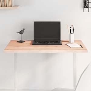 Stolní deska 80 x 50 x 2 cm neošetřený masivní dub živá hrana - obrázek 1