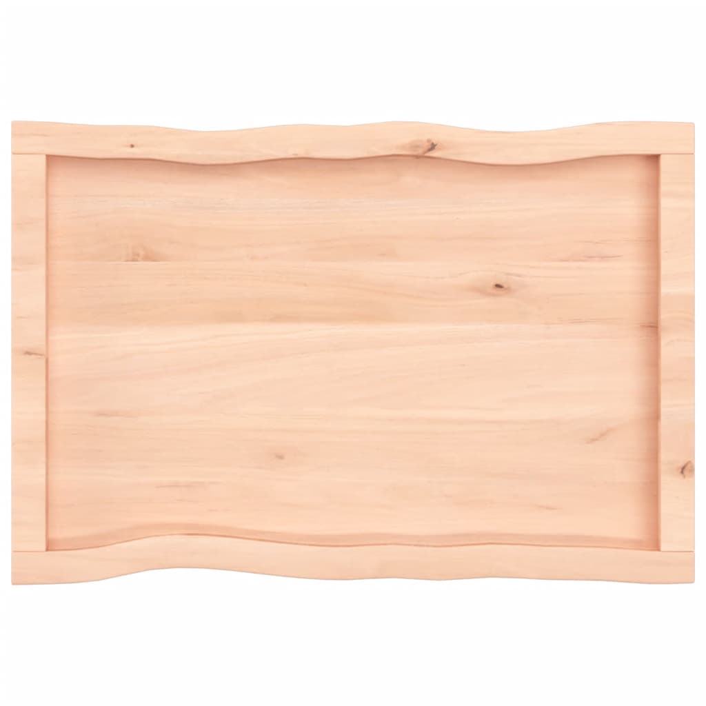 Stolní deska 80 x 50 x 4 cm neošetřené masivní dubové dřevo