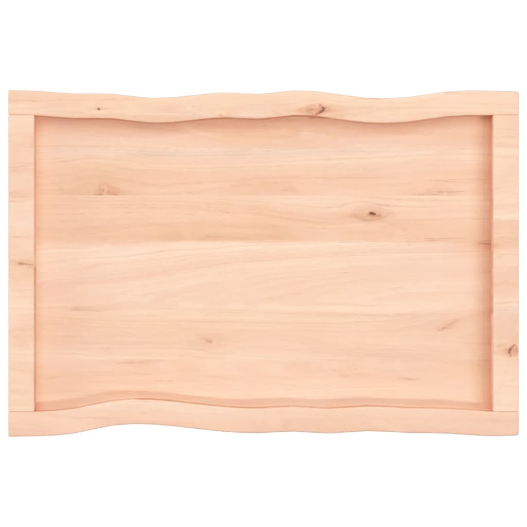 Stolní deska 80 x 50 x 6 cm neošetřené masivní dubové dřevo