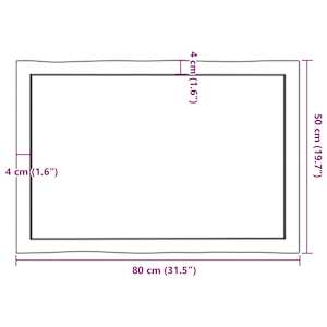 Stolní deska 80x50x(2-6) cm neošetřený masivní dřevo živá hrana - obrázek 10