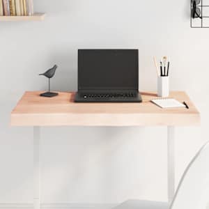 Stolní deska 80x50x(2-6) cm neošetřený masivní dřevo živá hrana - obrázek 1