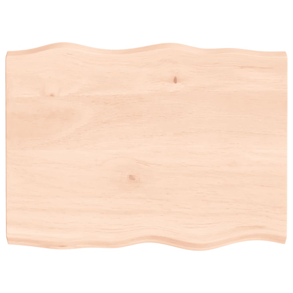 vidaXL Blat masă 80x60x(2-4) cm lemn stejar netratat contur organic