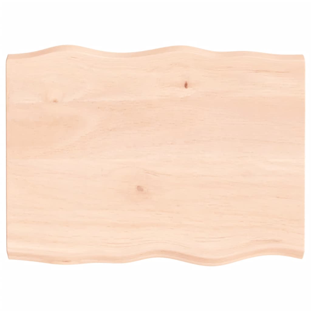 vidaXL Tafelblad natuurlijke rand 80x60x(2-4) cm massief eikenhout, foto 3