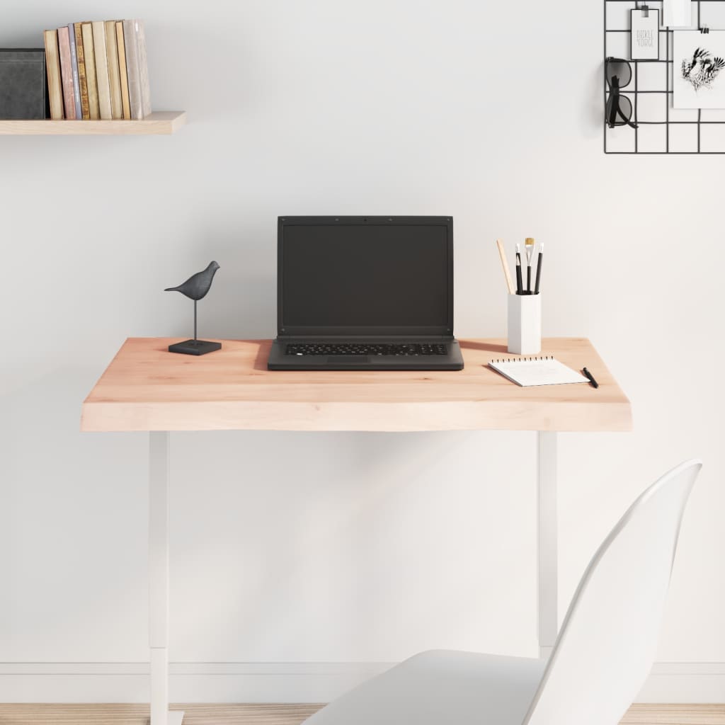 vidaXL Stolová doska 80x60x(2-4) cm neošetrený masív živé hrany