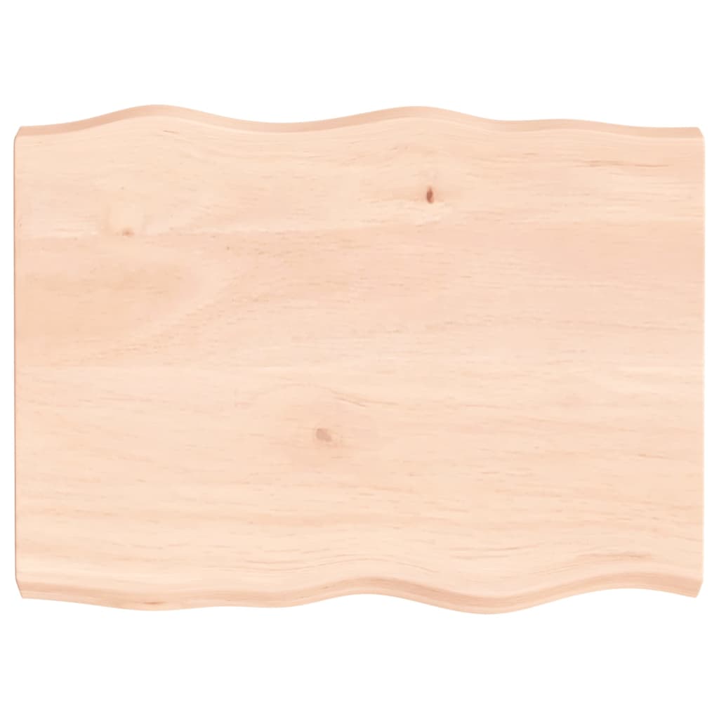 Dessus de table bois chêne massif non traité bordure assortie