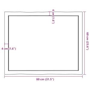 Stolní deska 80x60x(2-6) cm neošetřený masivní dřevo živá hrana - obrázek 10