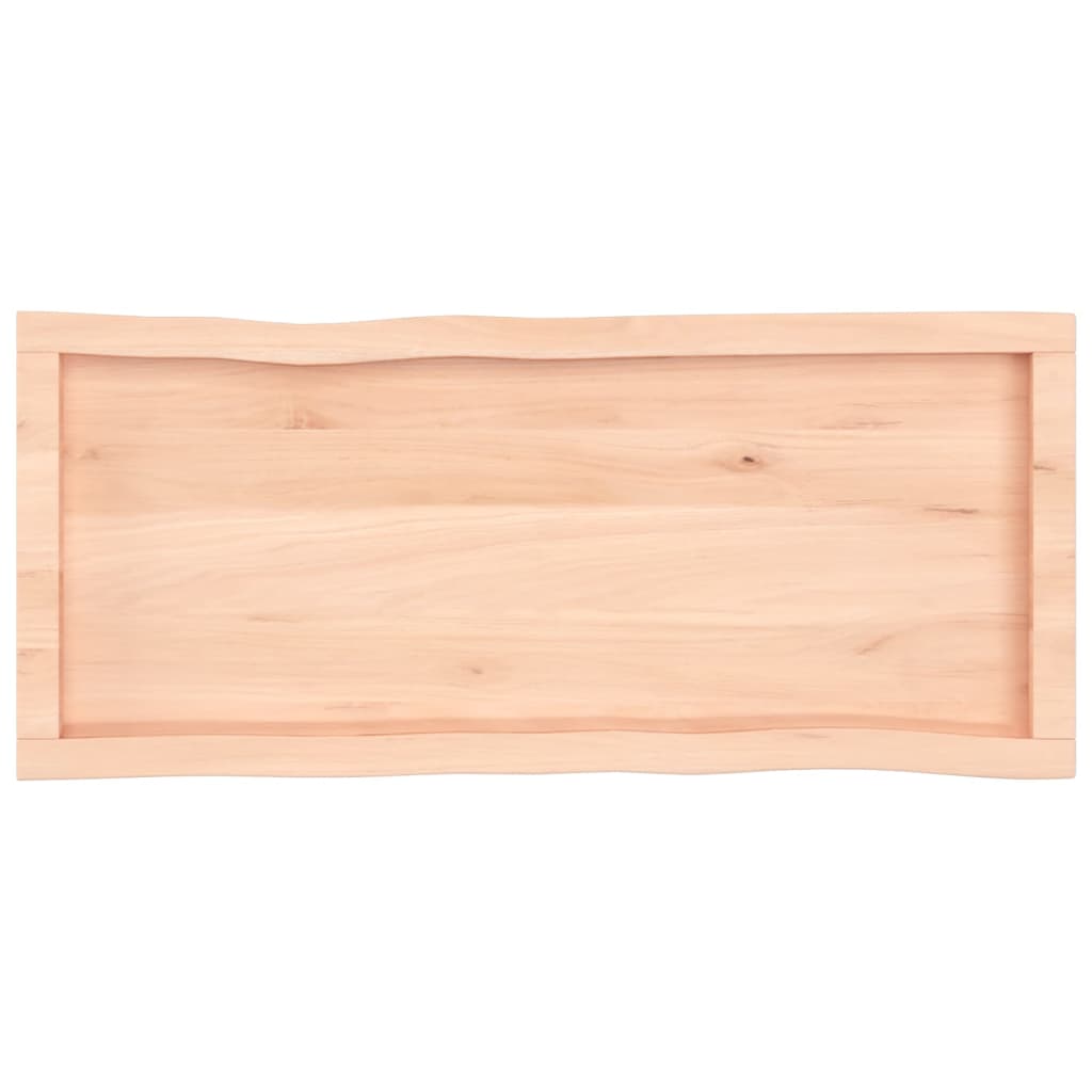 Stolní deska 100 x 40 x 6 cm neošetřené masivní dubové dřevo
