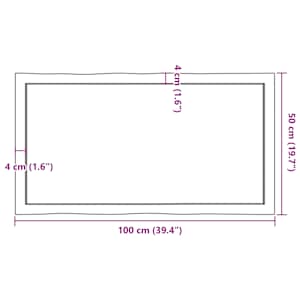 Stolní deska 100x50x(2-4)cm neošetřený masivní dřevo živá hrana - obrázek 10