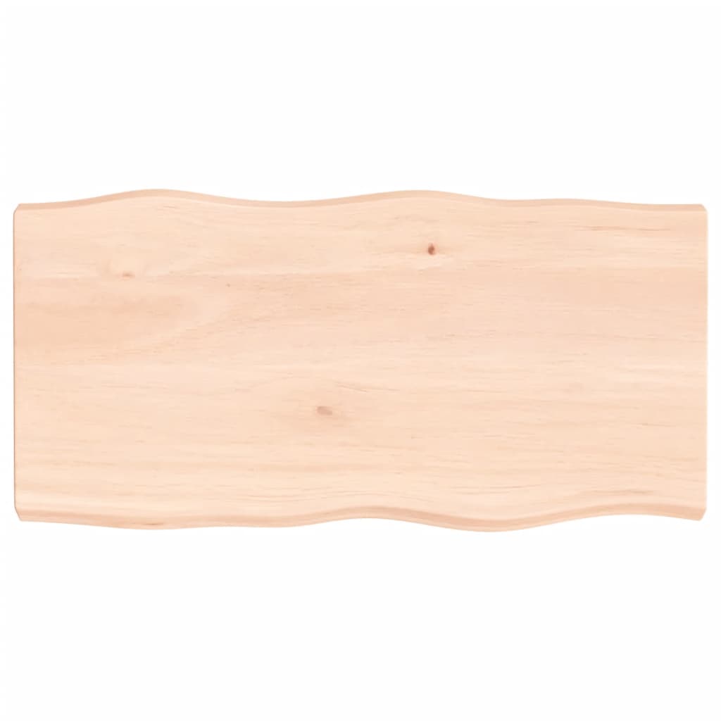 Stolní deska 100 x 50 x 6 cm neošetřené masivní dubové dřevo