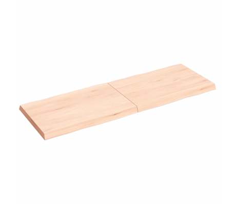 vidaXL Bordsskiva 120x40x(2-4) cm obehandlad massiv ek levande kant