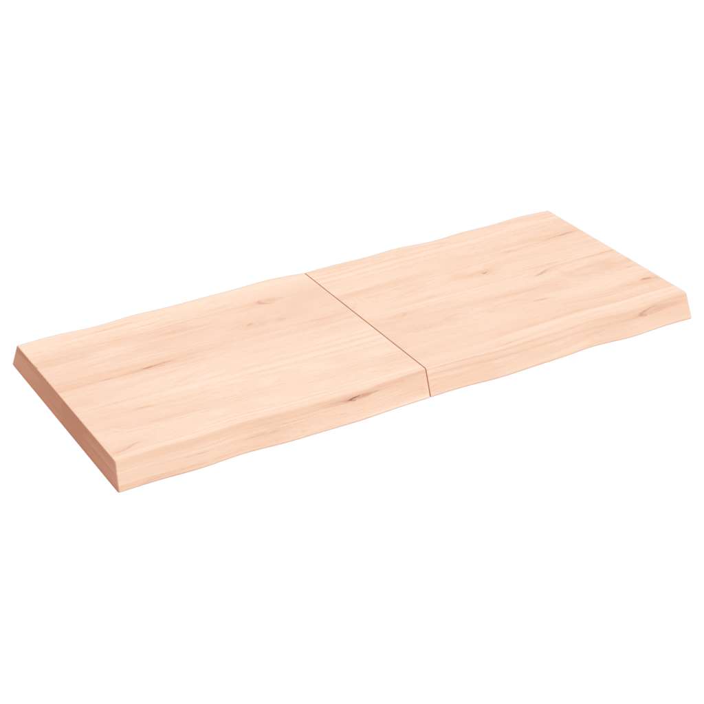 vidaXL Tafelblad natuurlijke rand 120x50x(2-6) cm massief eikenhout afbeelding