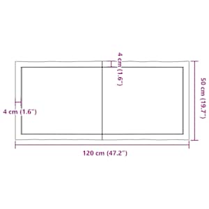 Stolní deska 120x50x(2-6)cm neošetřený masivní dřevo živá hrana - obrázek 10