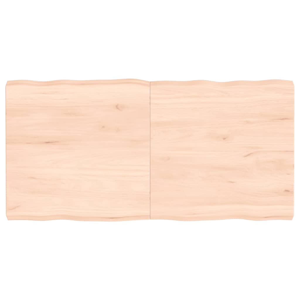 vidaXL StolnĂ­ deska 120x60x(2-6)cm neoĹˇetĹ™enĂ˝ masivnĂ­ dĹ™evo ĹľivĂˇ hrana