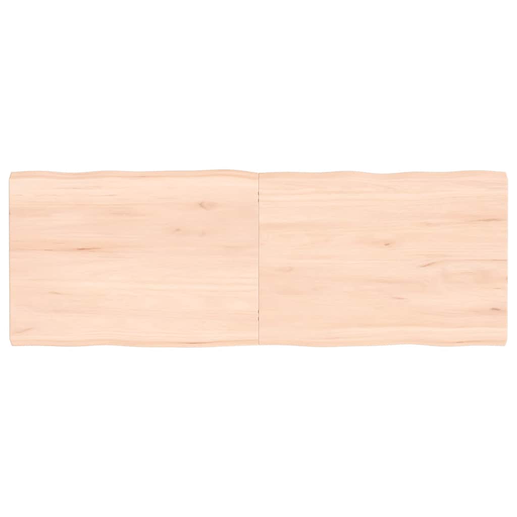 vidaXL Stolní deska 140x50x(2-4)cm neošetřený masivní dřevo živá hrana