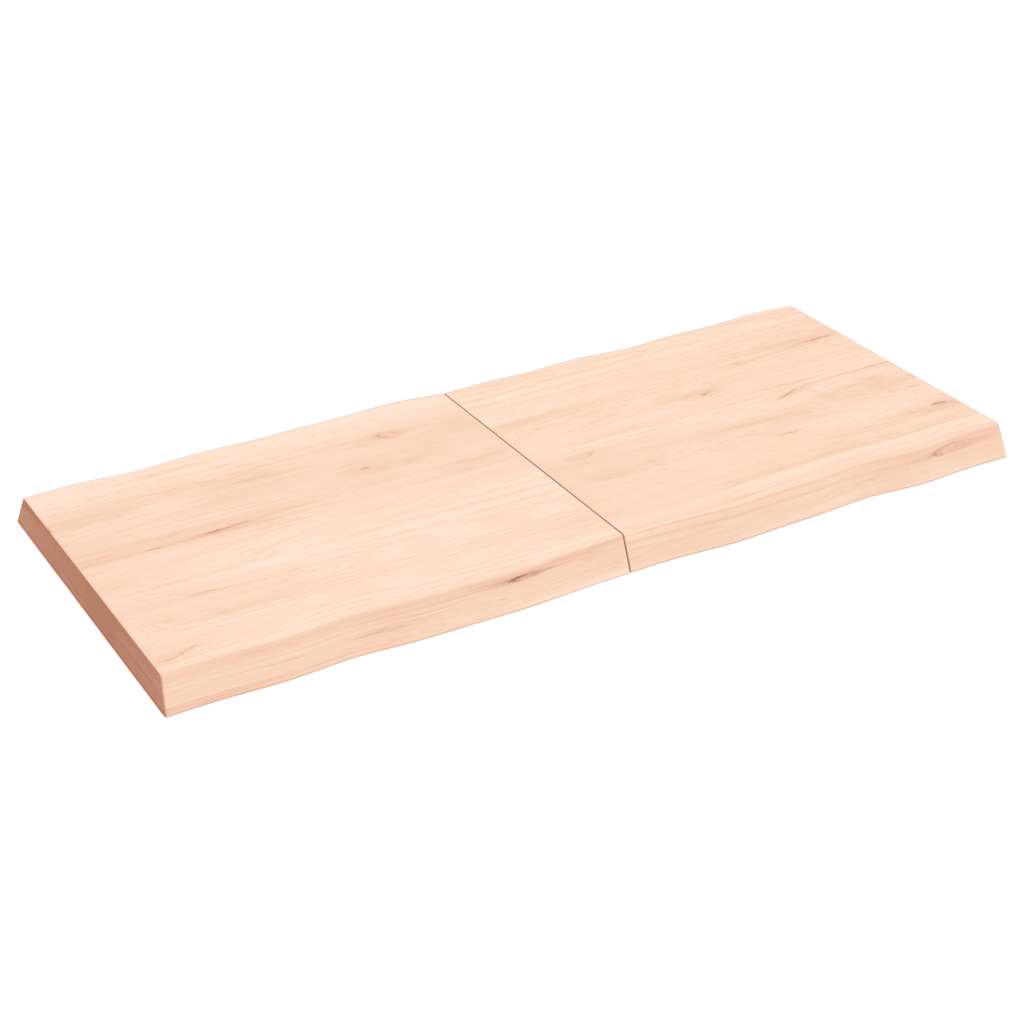 vidaXL Tafelblad natuurlijke rand 140x60x(2-6) cm massief eikenhout afbeelding