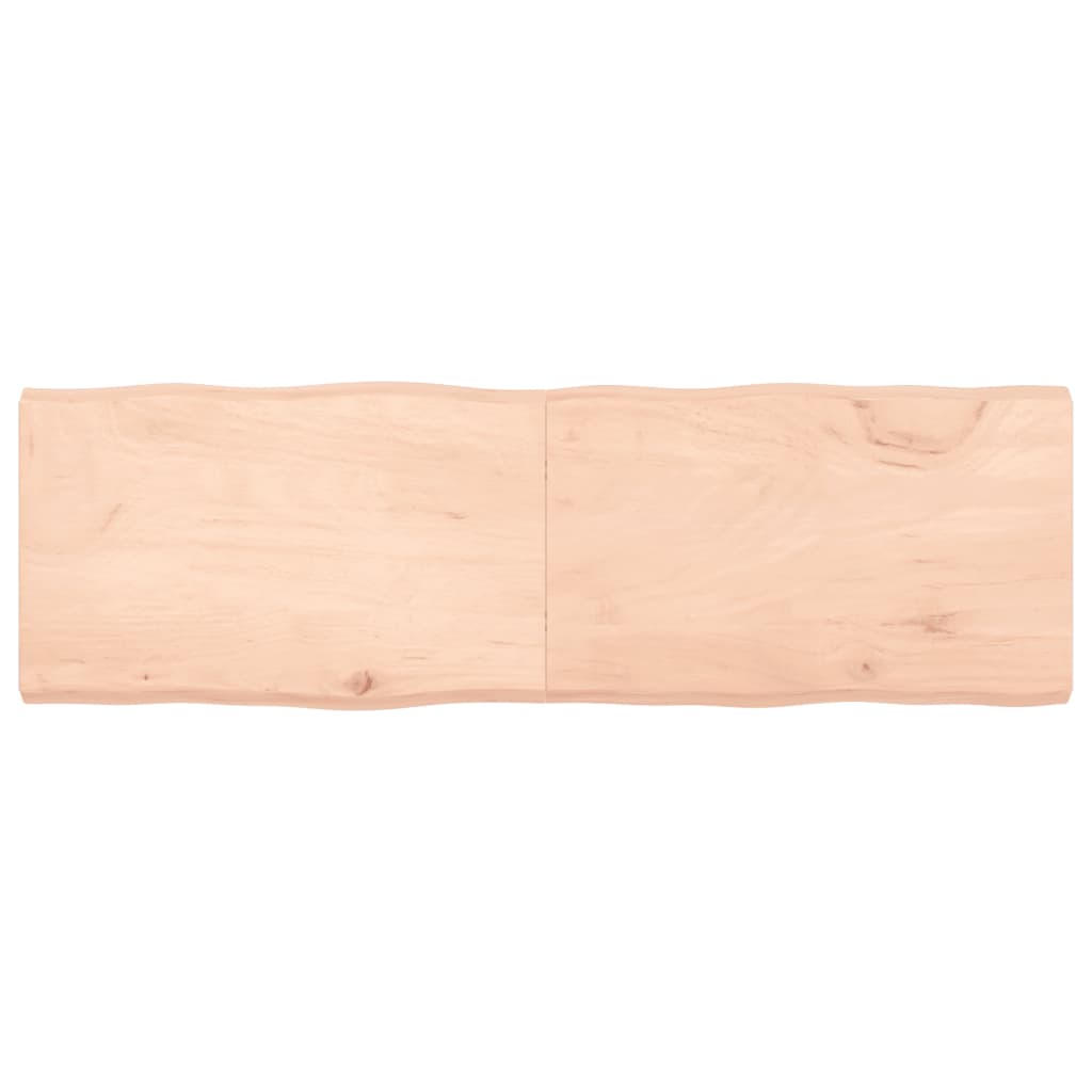 vidaXL StolnĂ­ deska 120x50x(2-6)cm neoĹˇetĹ™enĂ˝ masivnĂ­ dĹ™evo ĹľivĂˇ hrana