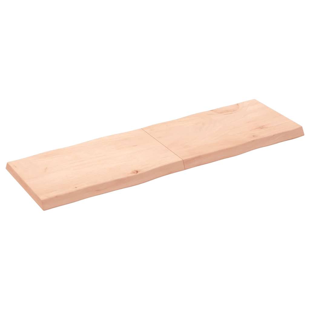 vidaXL Tafelblad natuurlijke rand 160x50x(2-6) cm massief eikenhout afbeelding