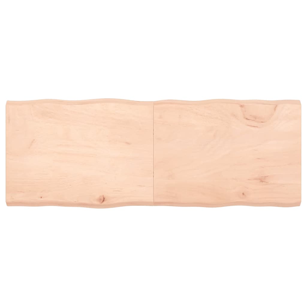 vidaXL Bordplate 160x60x(2-6) cm ubehandlet heltre eik naturlig kant