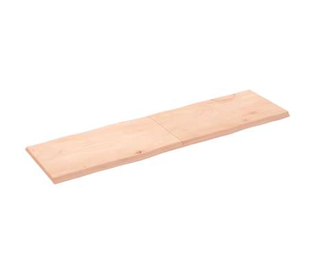 vidaXL Tablero de mesa madera maciza borde natural 180x50x(2-4) cm