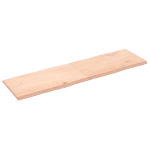 vidaXL Tablero de mesa madera maciza borde natural 180x50x(2-4) cm