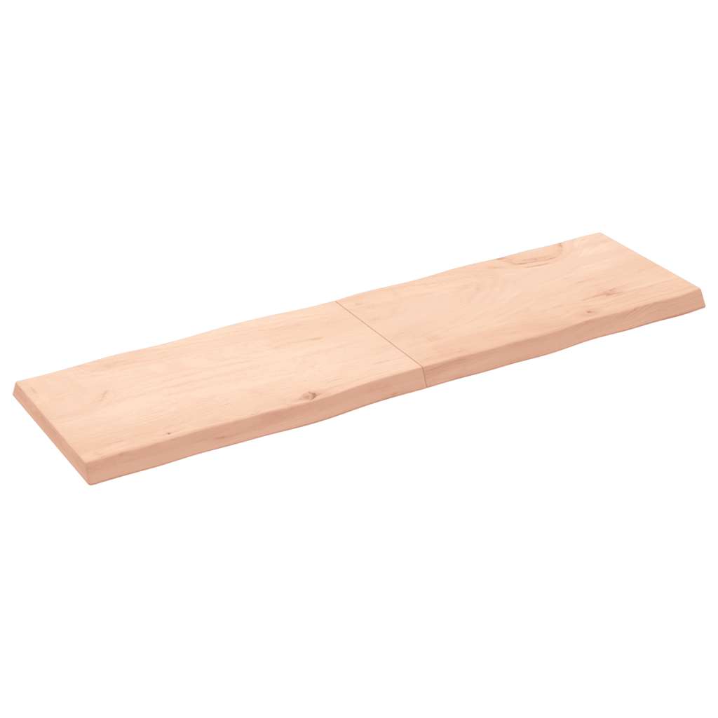 vidaXL Tafelblad natuurlijke rand 180x50x(2-6) cm massief eikenhout afbeelding