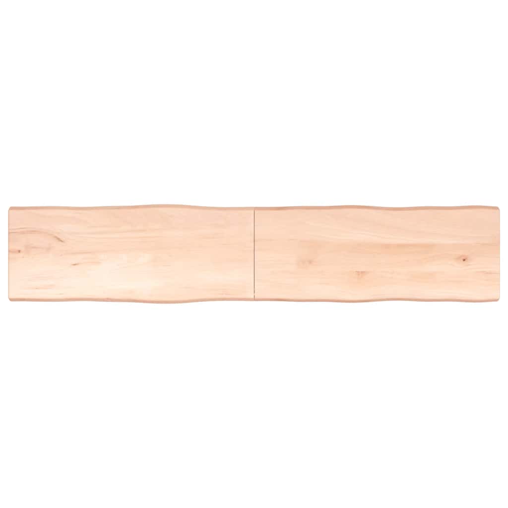 vidaXL Tischplatte 200x40x(2-4) cm Massivholz Unbehandelt Baumkante
