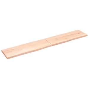 vidaXL Επιφάνεια Τραπεζιού 220x40x(2-4) εκ. Ακατέργαστο Μασίφ Ξύλο