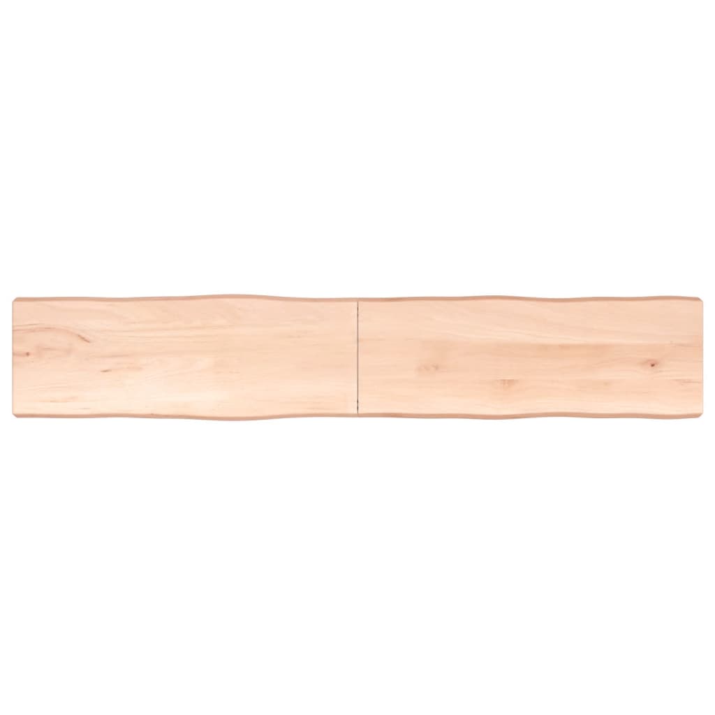 Stolní deska 220x40x(2-6)cm neošetřený masivní dřevo živá hrana