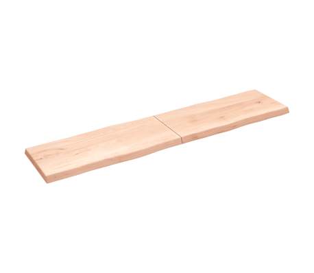 vidaXL Blat stołu, 220x50x(2-6)cm, surowy lity dąb naturalną krawędzią