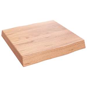 Stolní deska světle hnědá 40x40x(2-6)cm ošetřený dub živá hrana - obrázek 3