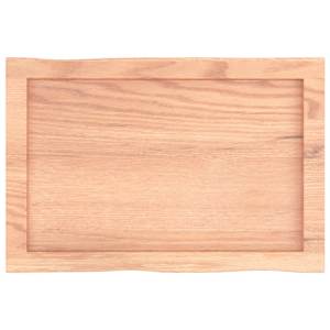 Stolní deska světle hnědá 60x40x(2-4)cm ošetřený dub živá hrana - obrázek 5