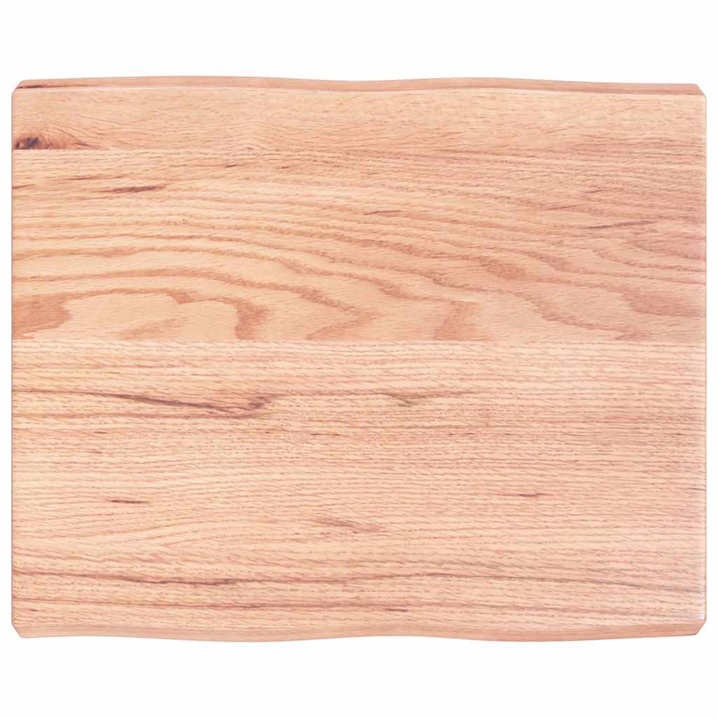 vidaXL Stolní deska světle hnědá 60x50x(2-6)cm ošetřený dub živá hrana