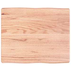 Stolní deska světle hnědá 60x50x(2-6)cm ošetřený dub živá hrana - obrázek 2
