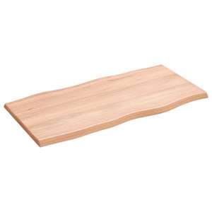 Stolní deska světle hnědá 80x40x2 cm ošetřený dub živá hrana - obrázek 4