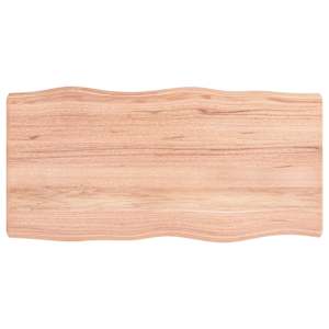 Stolní deska světle hnědá 80x40x(2-6)cm ošetřený dub živá hrana - obrázek 2