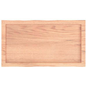 Stolní deska světle hnědá 80x40x(2-6)cm ošetřený dub živá hrana - obrázek 5
