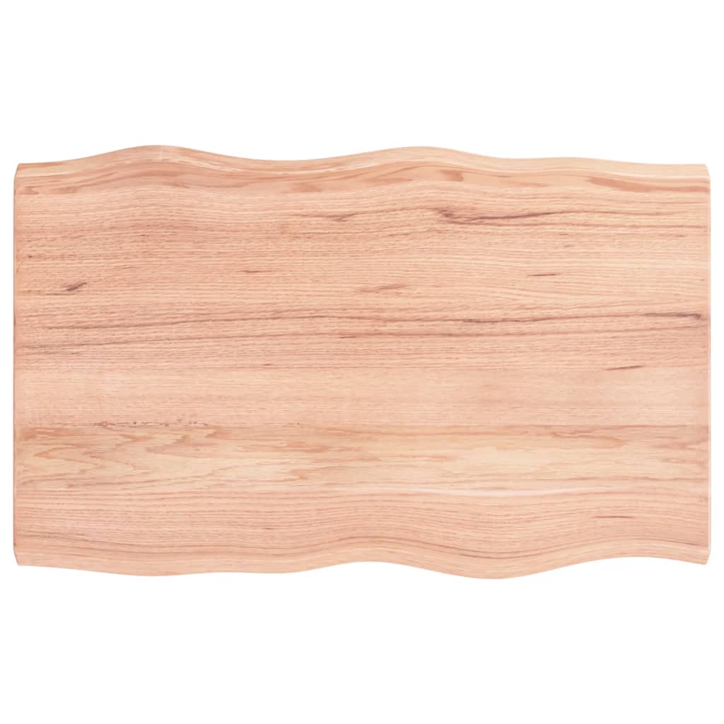 vidaXL Blat masă, 80x50x(2-4) cm, maro, lemn tratat contur organic