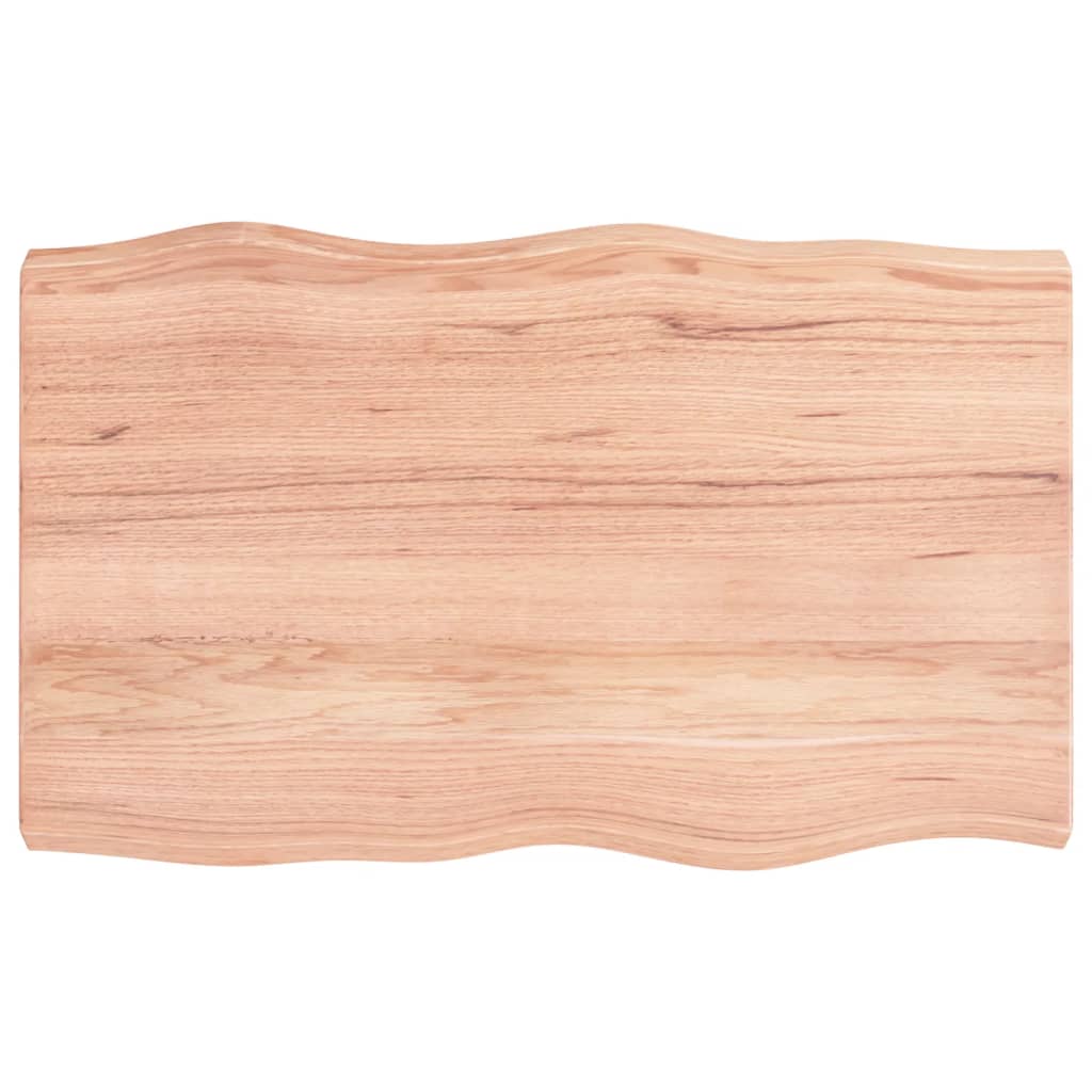vidaXL Blat masă, 80x50x(2-6) cm, maro, lemn tratat contur organic
