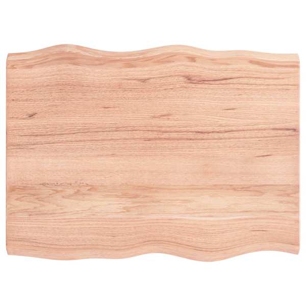 vidaXL lauaplaat, helepruun, 80 x 60 x (2&ndash;4) cm, t&ouml;&ouml;deldud t&auml;ispuit