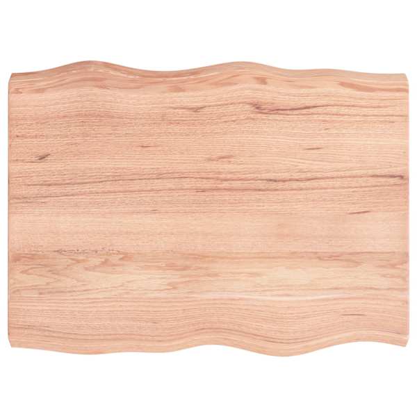 vidaXL lauaplaat, helepruun, 80 x 60 x (2&ndash;6) cm, t&ouml;&ouml;deldud t&auml;ispuit