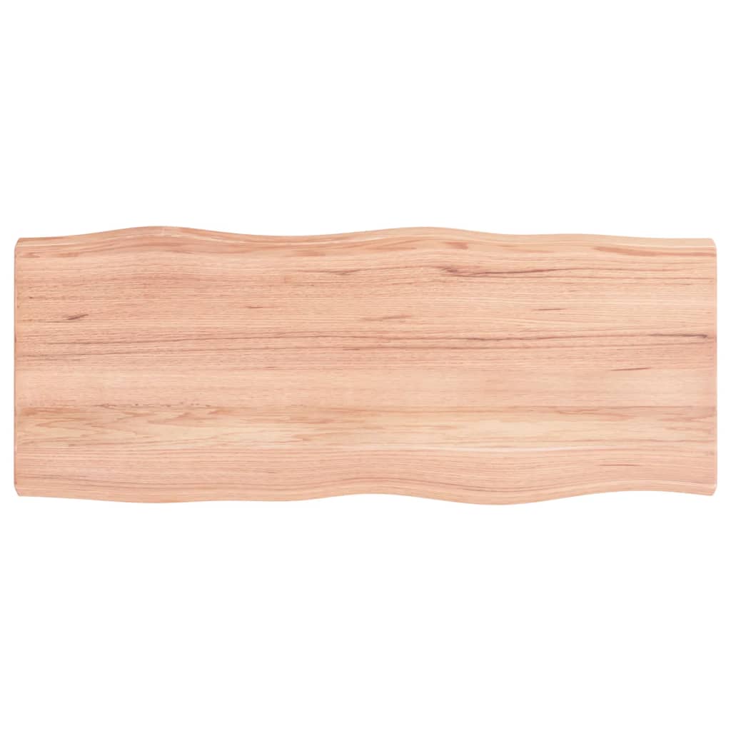 vidaXL Blat masă, 100x40x(2-4) cm, maro, lemn tratat contur organic