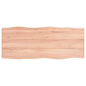 Stolní deska hnědá 100x40x(2-4)cm ošetřený dřevo živá hrana - obrázek 2