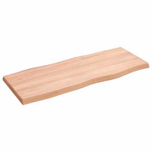 Stolní deska hnědá 100x40x(2-4)cm ošetřený dřevo živá hrana - obrázek 4