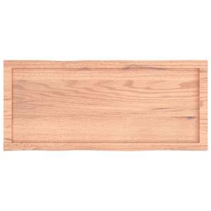 Stolní deska hnědá 100x40x(2-4)cm ošetřený dřevo živá hrana - obrázek 5