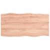 vidaXL lauaplaat, helepruun, 100 x 50 x (2-4) cm, t&ouml;&ouml;deldud t&auml;ispuit