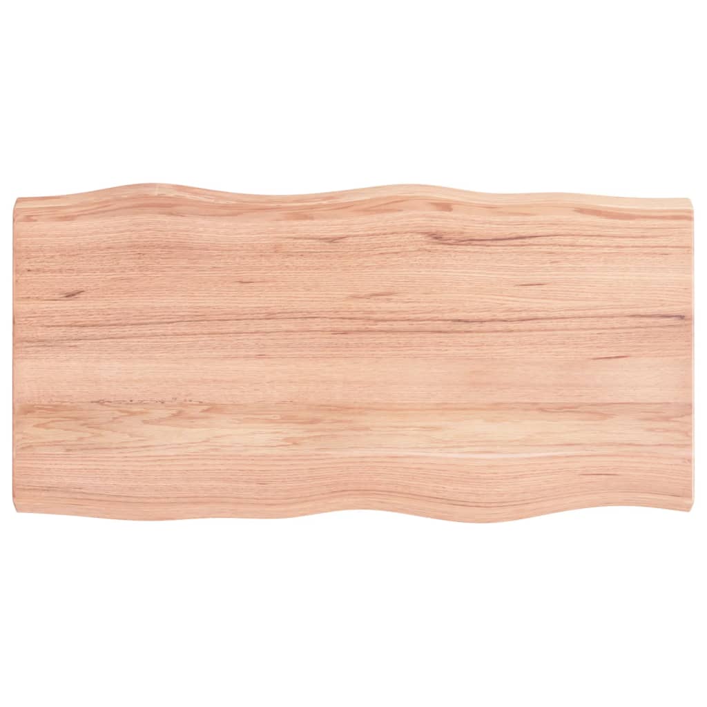 vidaXL Blat masă, 100x50x(2-4) cm, maro, lemn tratat contur organic