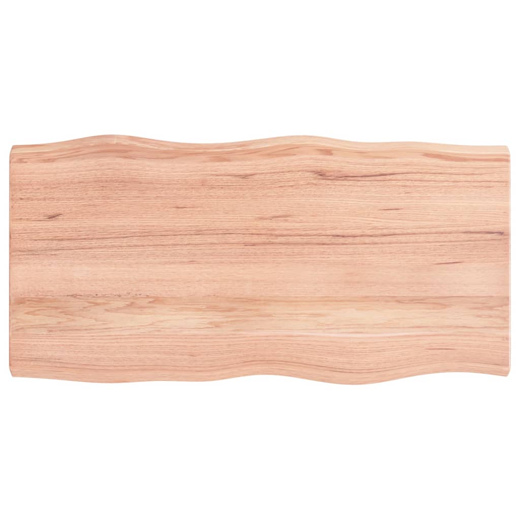 vidaXL Blat masă, 100x50x(2-6) cm, maro, lemn tratat contur organic