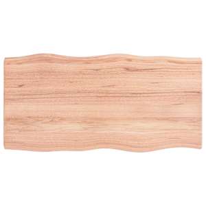 Stolní deska hnědá 100x50x(2-6)cm ošetřený dřevo živá hrana - obrázek 2